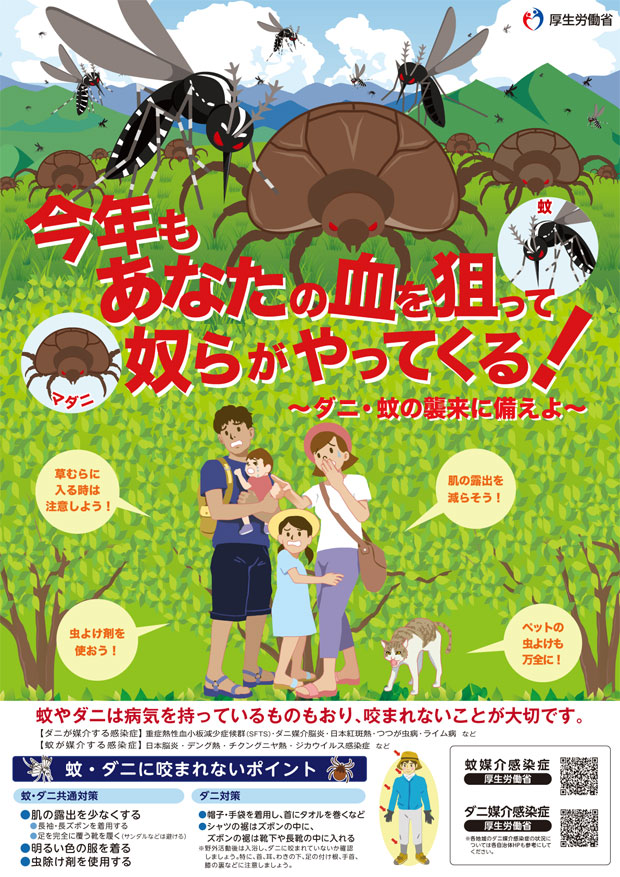ノミ、ダニ、蚊に注意！（2025.6）